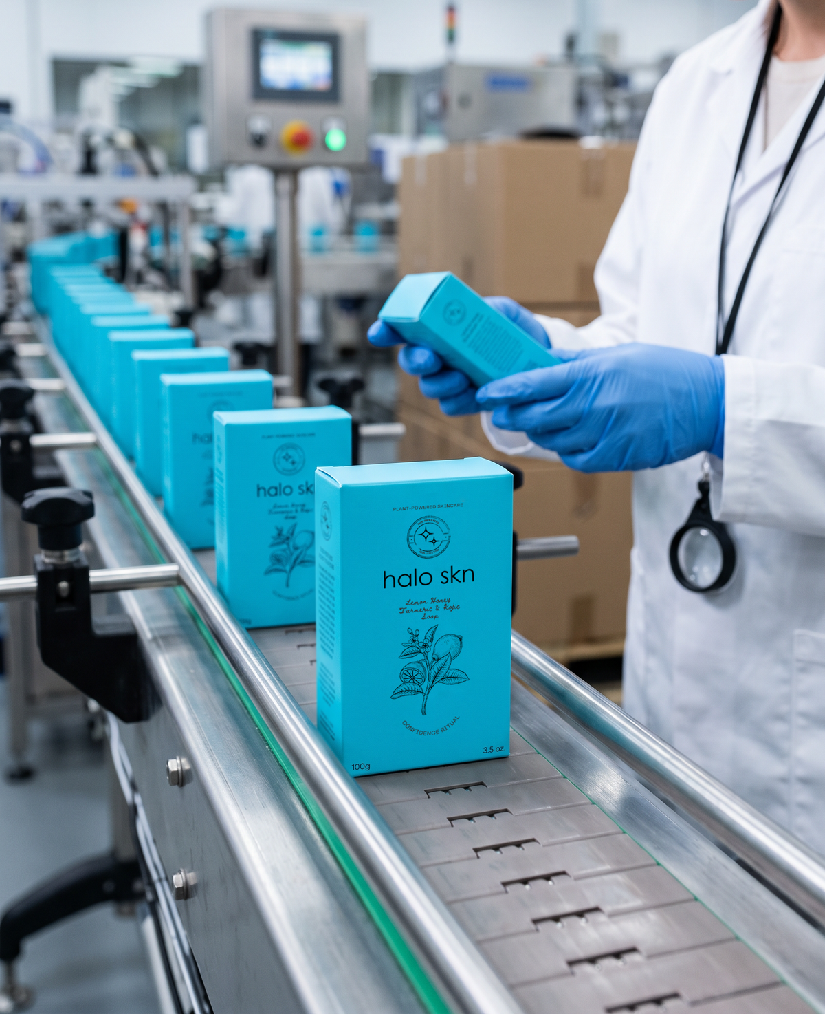 Halo SKN soap production process