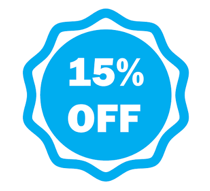 15% off for 1 YEAR